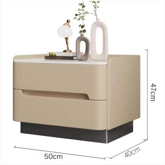 Modern Minimalist Nightstand - MIRONA Side Table for Bedroom Elegance