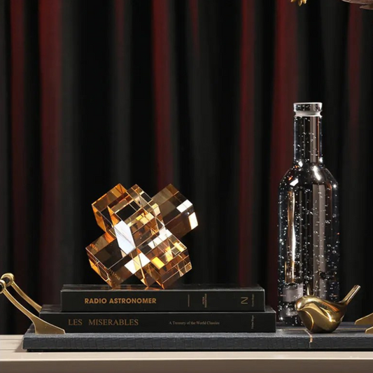 Minimalist Crystal Cross Ornaments for Elegant Desk Decor