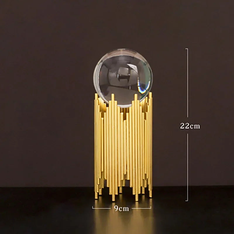 Elevate Your Space with Creative Glass Ball Crystal Ornaments - Modern Minimalist Home & Office Decor