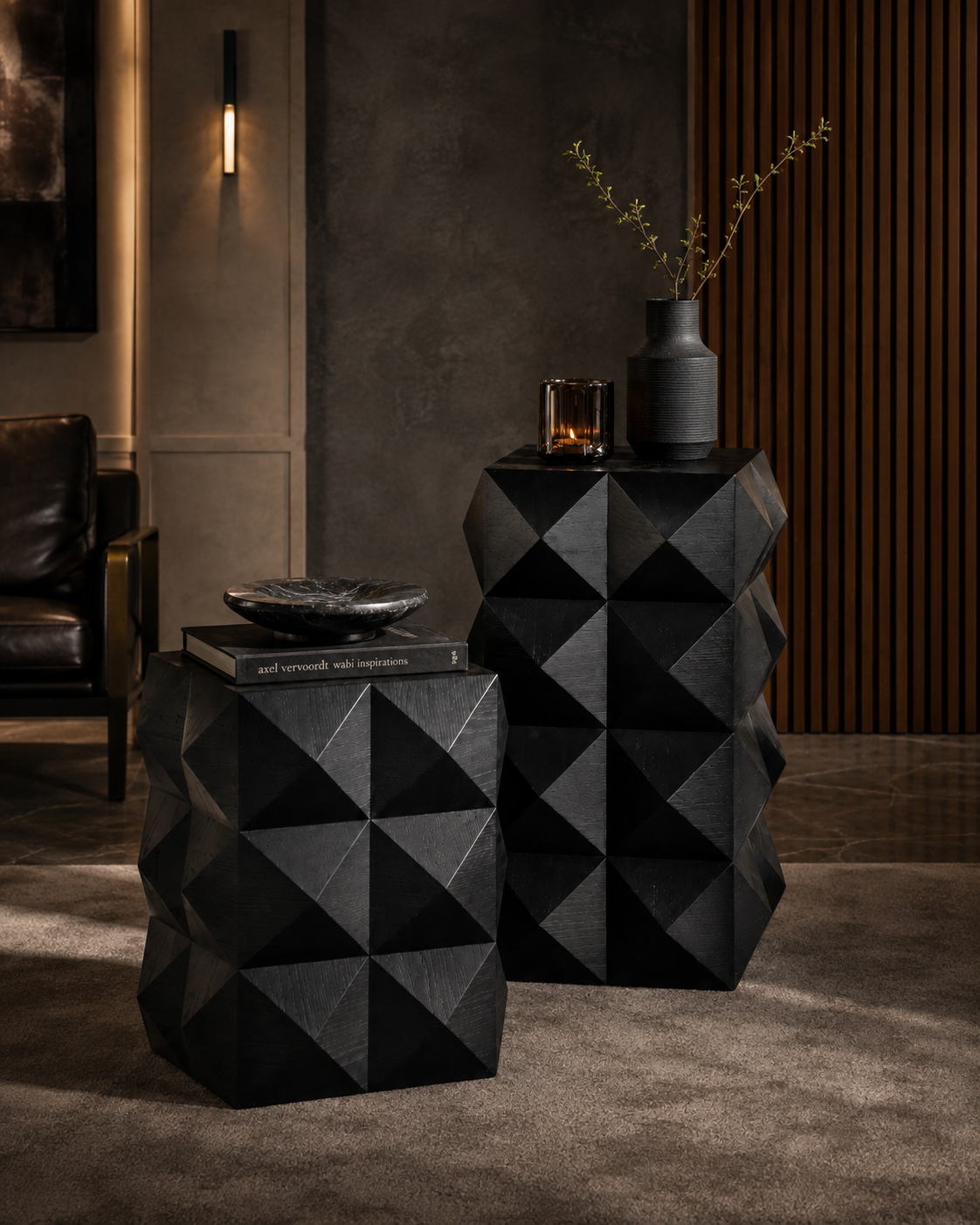 Elegant MOMO Black Antique Style Coffee Table - Perfect for Living Room, Balcony, and Villa Décor