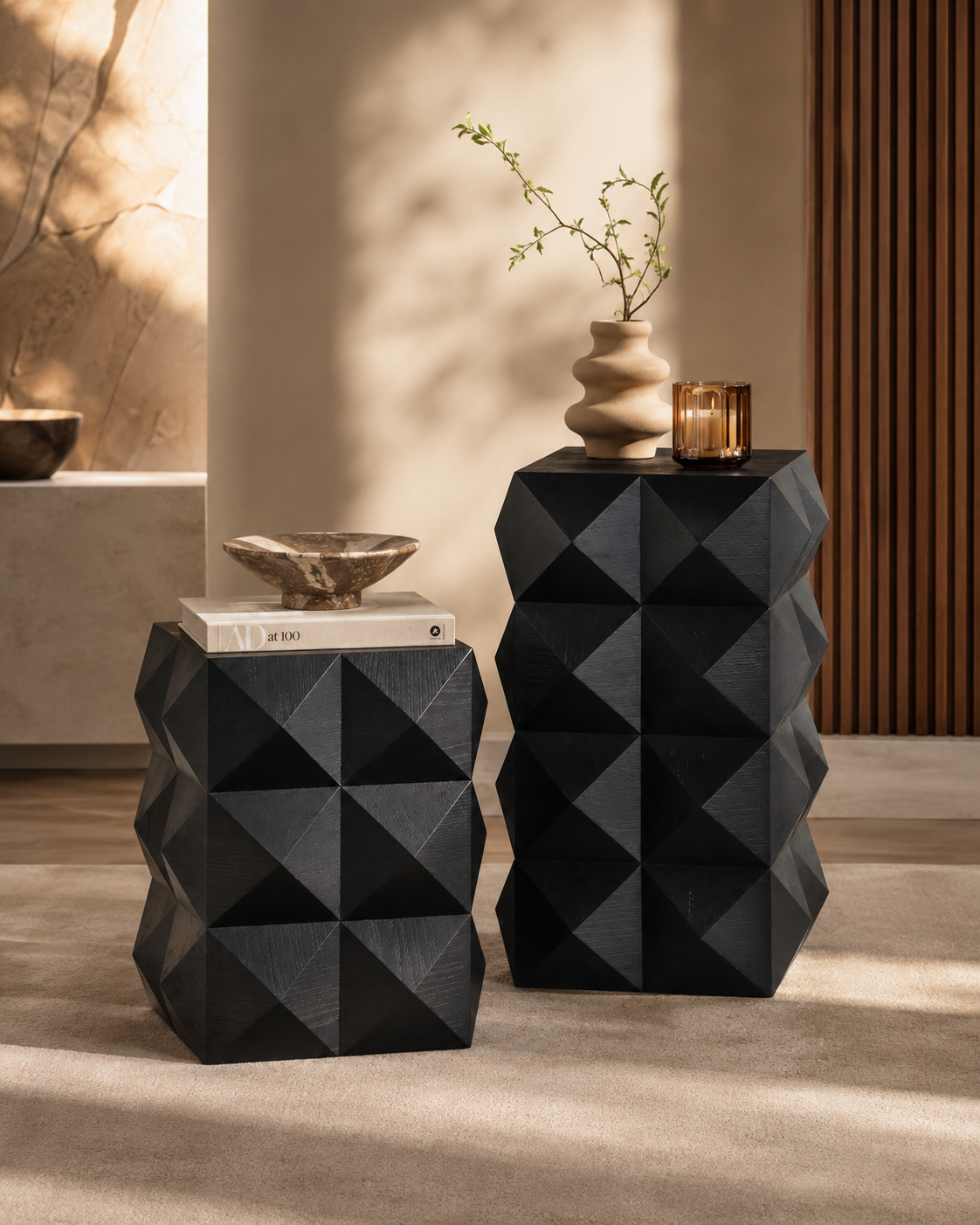 Elegant MOMO Black Antique Style Coffee Table - Perfect for Living Room, Balcony, and Villa Décor