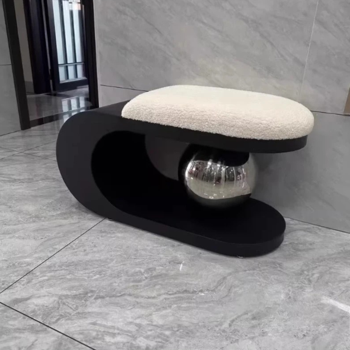 Transform Your Living Space with the Luxurious Nordic Minimalist Shoe Changing Stools - Elegant Ottoman for Bedroom and Living Room