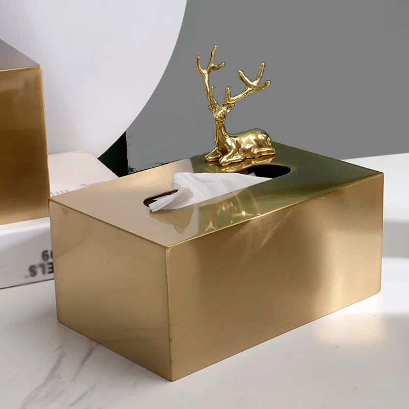 Elevate Your Space with Our High-End Luxury Metal Tissue Box - Perfect for Home, Office, and Hospitality!