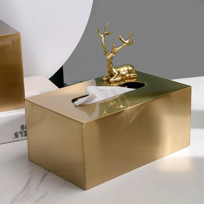 Elevate Your Space with Our High-End Luxury Metal Tissue Box - Perfect for Home, Office, and Hospitality!
