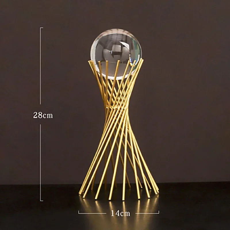 Elevate Your Space with Creative Glass Ball Crystal Ornaments - Modern Minimalist Home & Office Decor