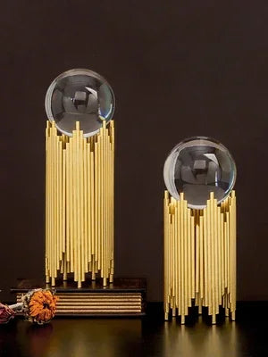 Elevate Your Space with Creative Glass Ball Crystal Ornaments - Modern Minimalist Home & Office Decor