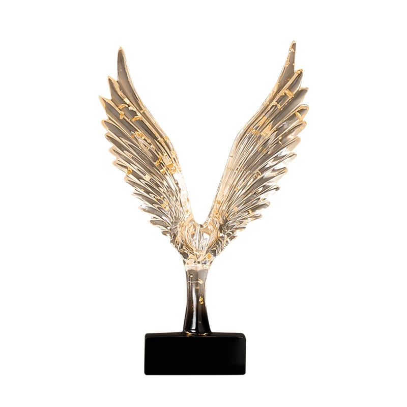 Stunning Abstract Gold Eagle Decoration - Exquisite Resin Angel Wing Sculpture for Elegant Home Decor