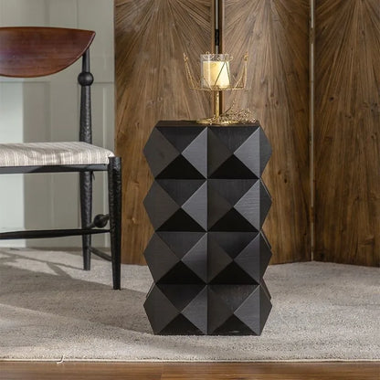 Elegant MOMO Black Antique Style Coffee Table - Perfect for Living Room, Balcony, and Villa Décor