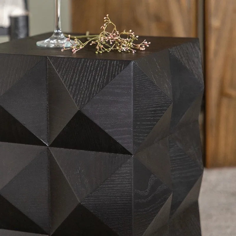 Elegant MOMO Black Antique Style Coffee Table - Perfect for Living Room, Balcony, and Villa Décor