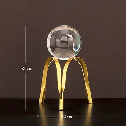 Elevate Your Space with Creative Glass Ball Crystal Ornaments - Modern Minimalist Home & Office Decor
